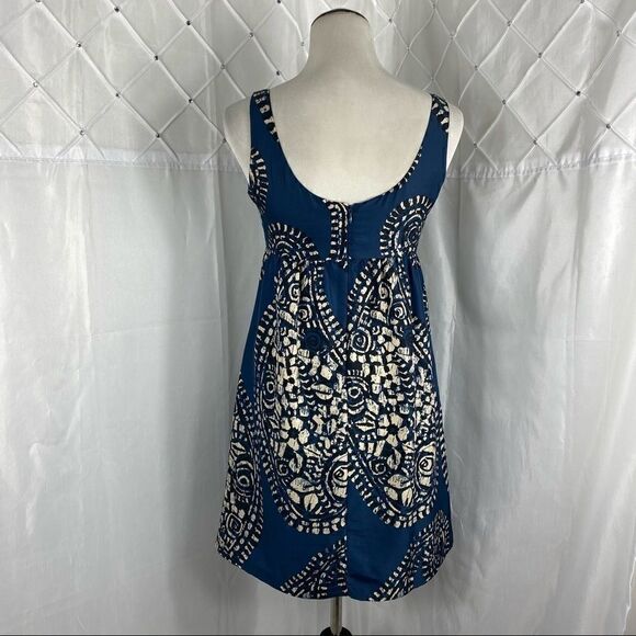 Michael Michael Kors Blue Paisley 100% Silk Dress - Picture 4 of 6